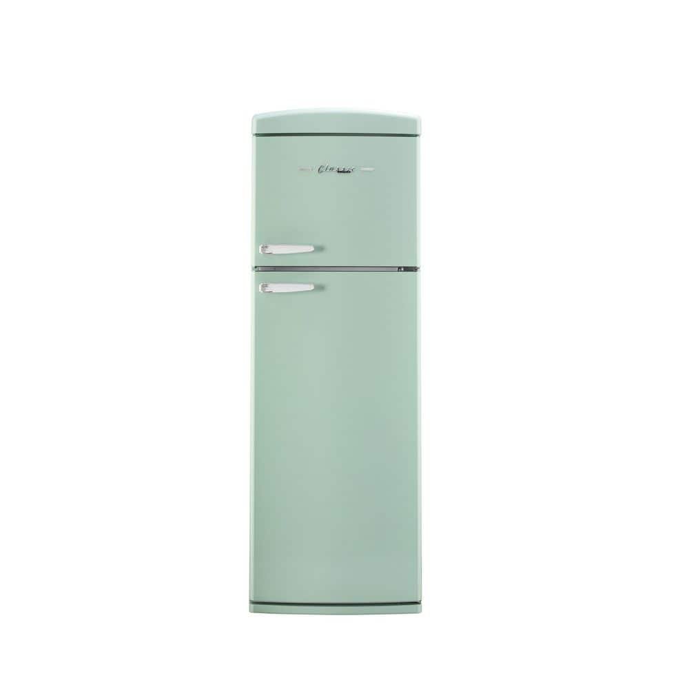 Classic Retro 23.8 in. 11 cu. ft. Frost Free Top Freezer Refrigerator...