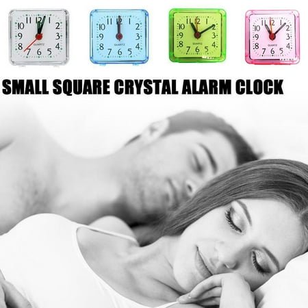 Clerance! Small Alarm Clocks Beep Travel Office Square Quartz FAST Bedside Travelling