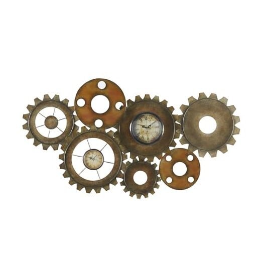 Click Clock Antiques Finished Metal Wall Decor 34x17 "