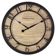 & Co 10" Farmhouse Series Wall Clock, Cottage Style, Vintage Design, Oil