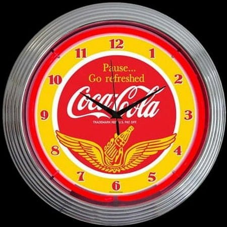 Coca Cola Wings Neon Clock
