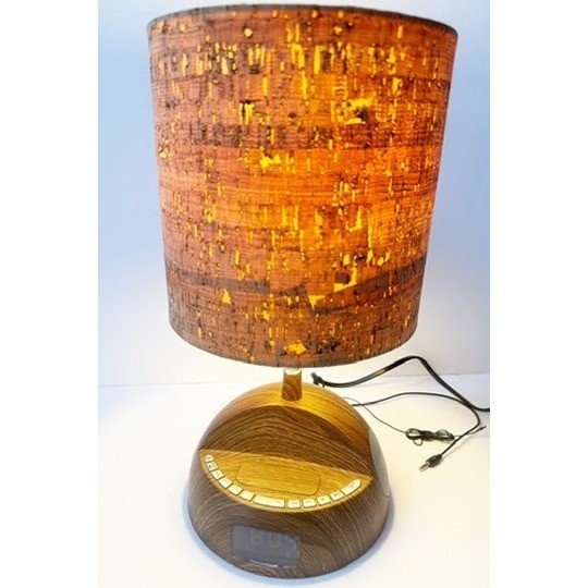 Cork Table Lamp Bluetooth Speaker Alarm Clock Charging Station Bedside