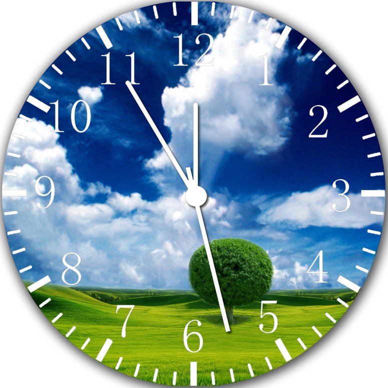 Country Side Frameless Borderless Wall Clock Nice For Gifts or Decor W357