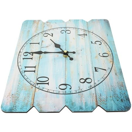 CTIRCHIU Multi Color Wooden Wall Clock Vintage Style Large Easy Read Wall Decor