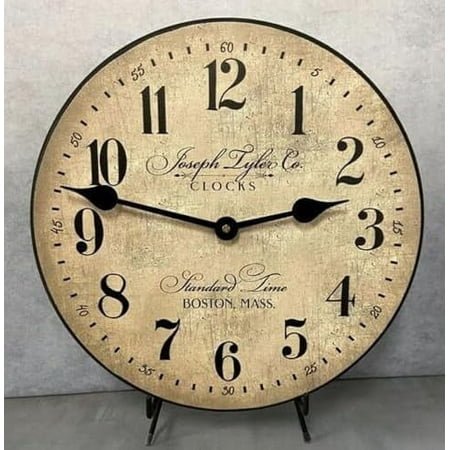 Customizable Prescott Parchment Wall Clock | Ultra Quiet Quartz Mechanism | Hand Made in USA Beautiful Crisp Lasting Color | Comes in 8 Sizes (12 Inches)