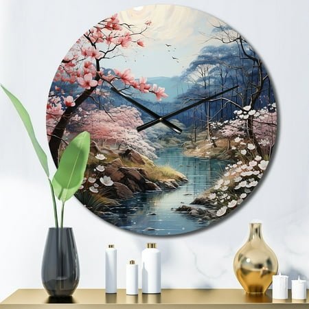 Designart Asian Art Eastern gracefulness IV Asian Oversized Wall Clock