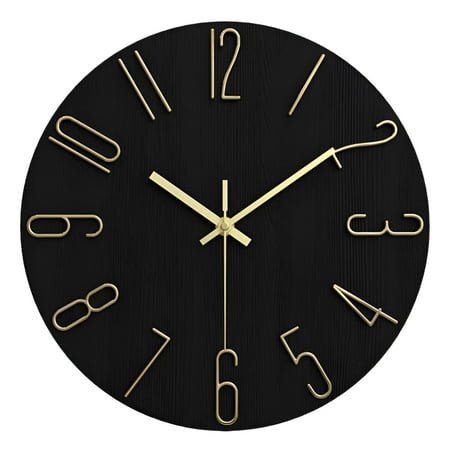 DESIGNICE Wall Clock,Accurate Time Modern Wall Clock,Creative Design Bathroom Clock,Style1,12In