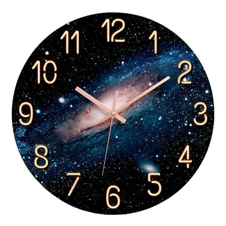 DESIGNICE Wall Clock,Decorative Dial Modern Wall Clock,Practical Use Bathroom Clock,Style3,30Cm