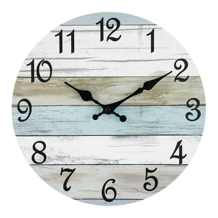 DESIGNICE Wall Clock,Elegant Wood Grain Design Large Wall Clock,Battery-Operated Convenience Small Wall Clock,Style1