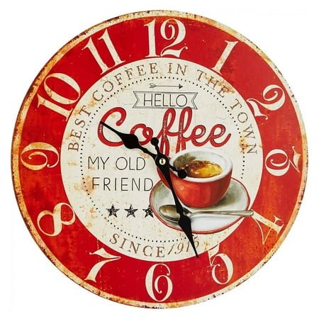 DESIGNICE Wall Clock Simple Living Room Wall Decor Elegant Vintage Feel Modern Wall Clock,542