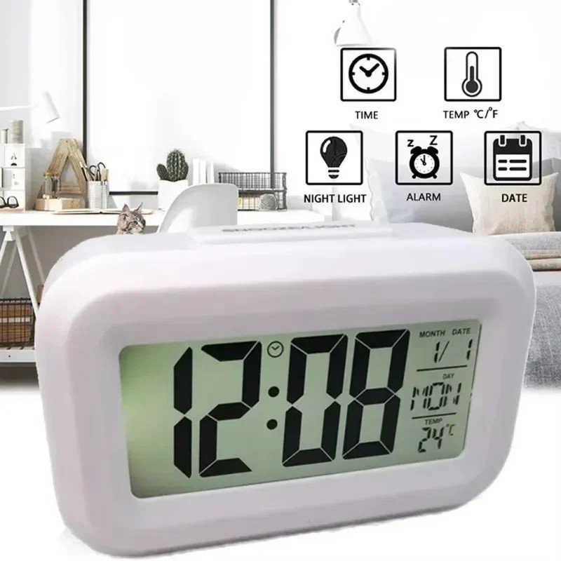 Desk Decorations Table Clock Bedroom Decoration Led Digital Alarm Clock DataTime