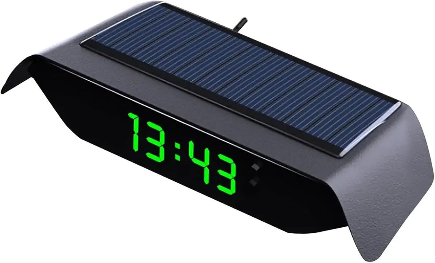 Digital Alarm Clock,Bedside Clock,Solar Powered Car Clock Noctilucence Electroni