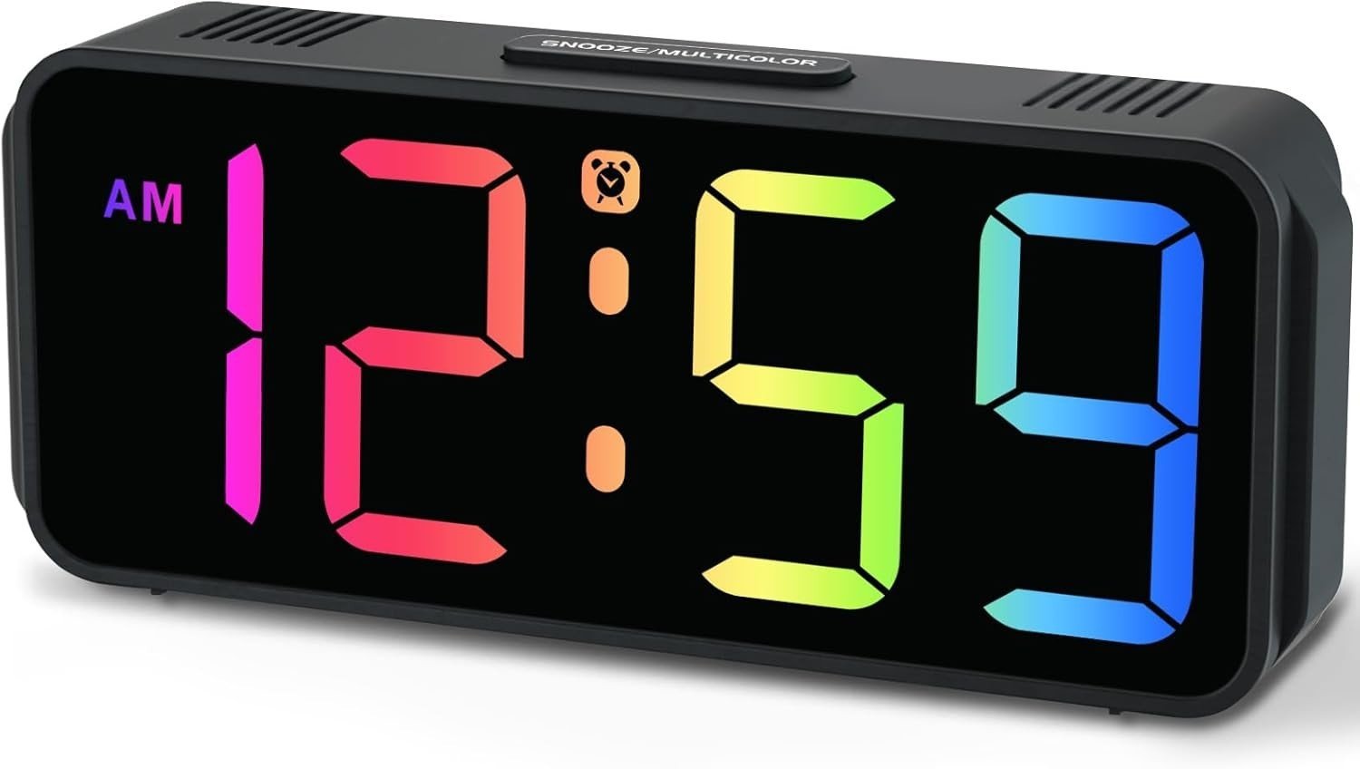 Digital Alarm Clock Large Display for Bedrooms with Date Day of Week Temp Aut...