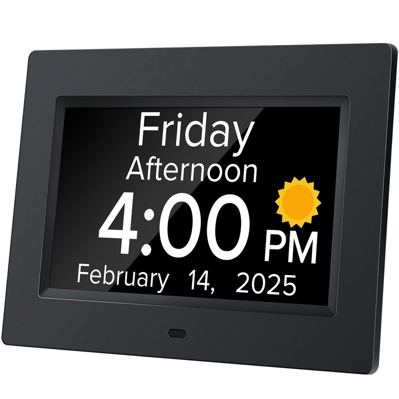Digital Alarm Clock with Date and Day of Week for Dementia Seniors, Voice Ann...