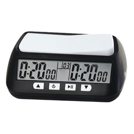 Digital Chess Timer Professional for Board Games With Alarm, 3-in-1 Multifunction Portable Clock, Digital Chess Clock - Portable Timer with Tournament and Bonus Time Features,Black,1.8x5.5x3.5