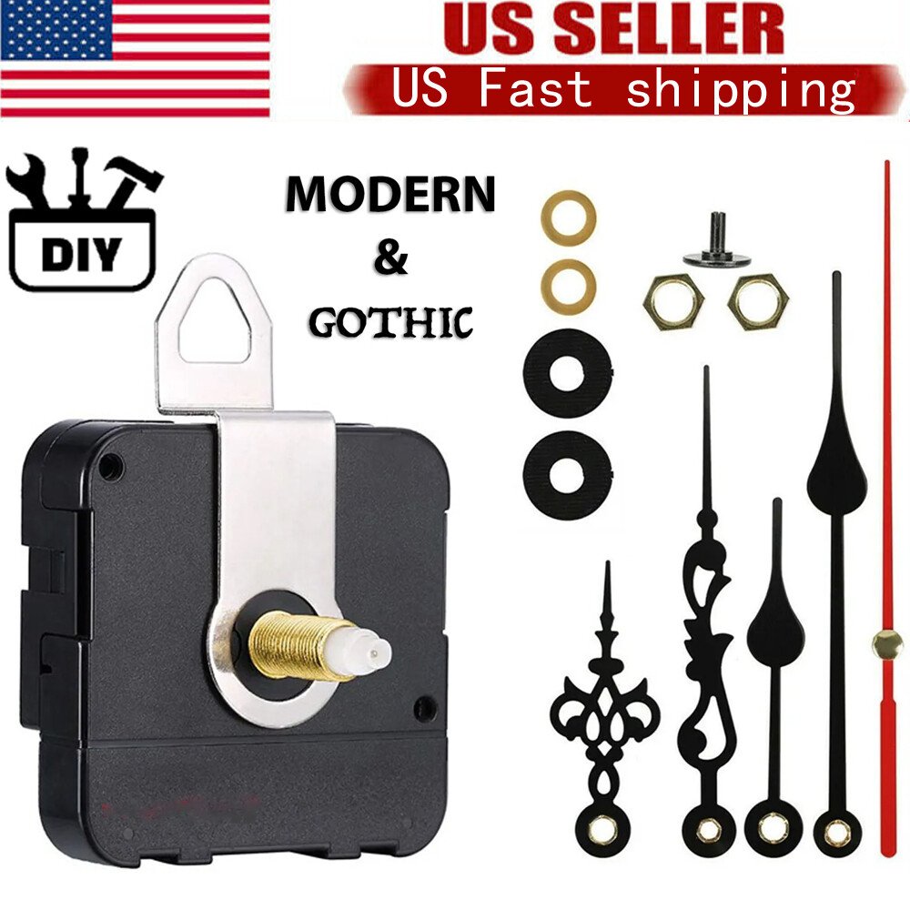 DIY Wall Quartz Clock Movement Mechanism Replacement Repair Kit Tool Hands
