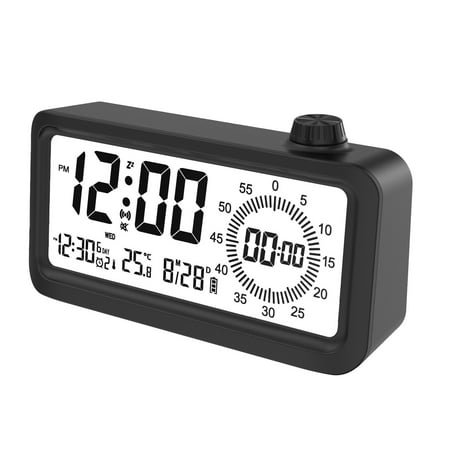 EARKITY Alarm Clock, Digital Alarm Clocks, Bedside Clock, Digital Dual Alarm Clock for Bedroom, Snooze Alarm Clock, USB Charger, for Heavy Sleepers Teens Kids Elderly