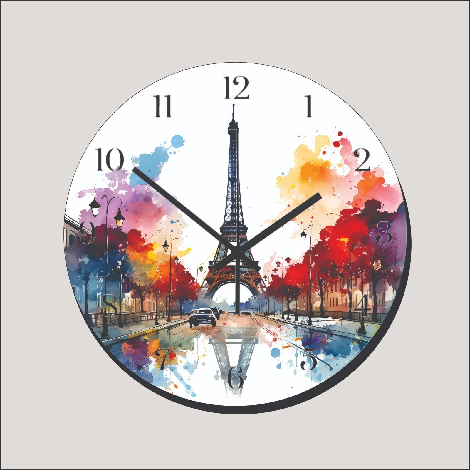 Eiffel Tower Paris France Art Wall Hanging Wall Clock art Time Piece