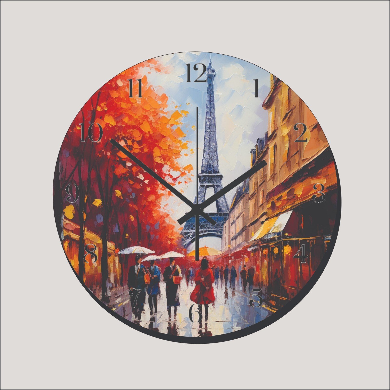 Eiffel Tower Paris France Art Wall Hanging Wall Clock art Time Piece