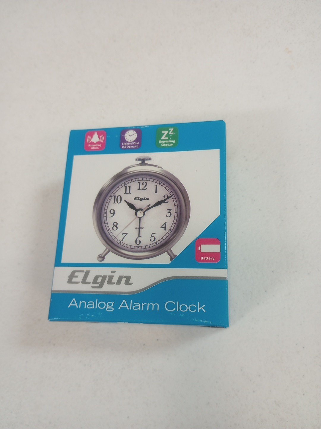 Elgin Analog Alarm Clock Brand New In Box