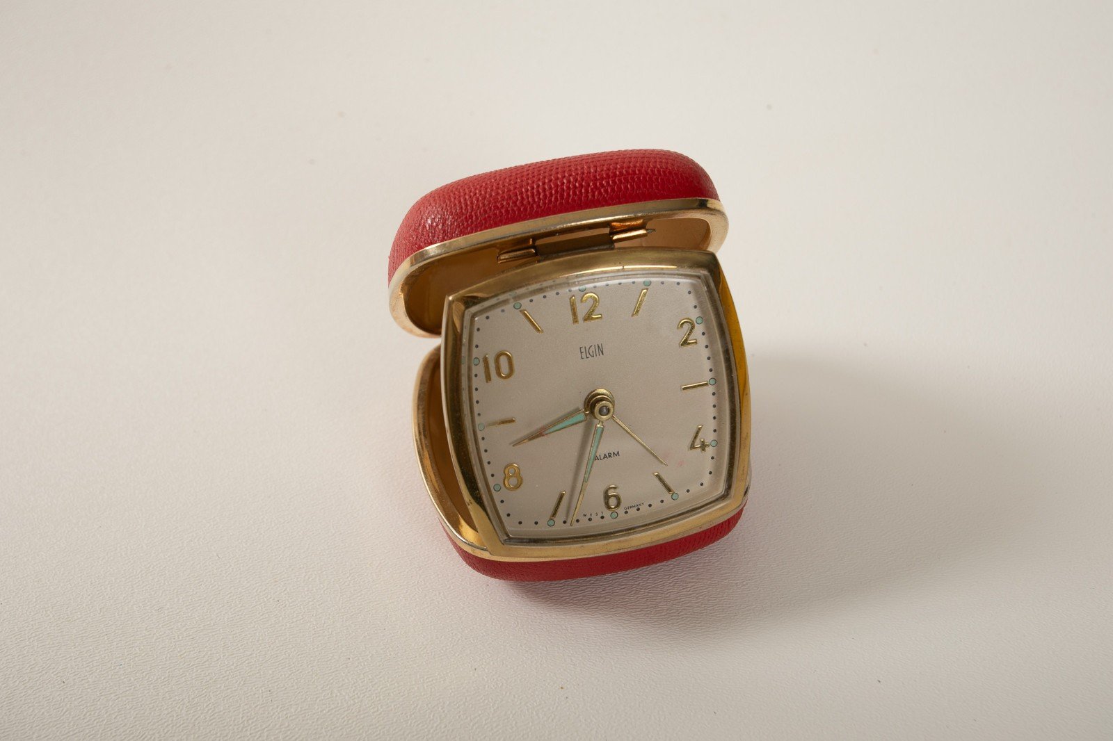 Elgin Red Alarm Clock (R4A/JSF6) Windup Working Germany