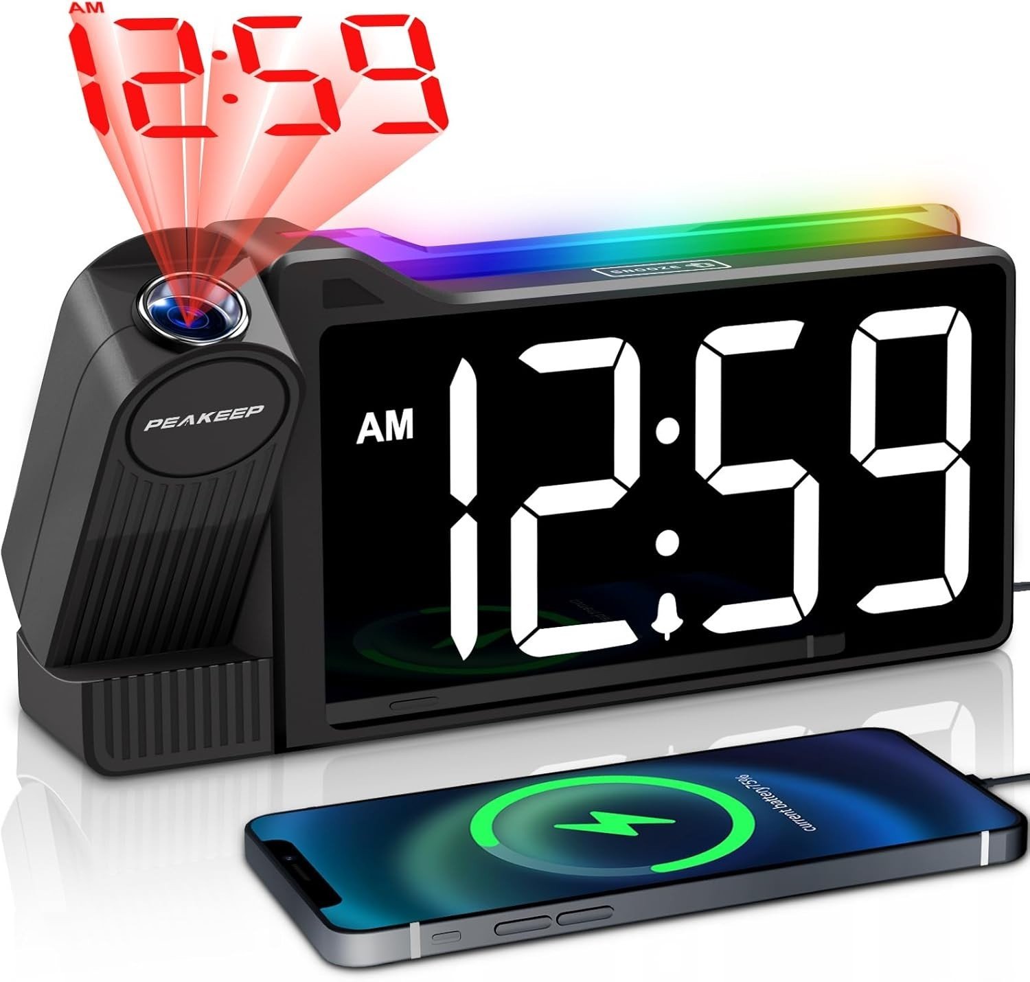 Extra Loud Alarm Clock with Bed Shaker Vibrating Alarm Clock for Heavy Sleeper