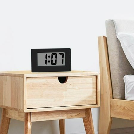 Fasiaou Digital Alarm Clock with Snooze, Large LED Display, Adjustable Volume, Battery Powered for Bedroom, Desk, Office, Modern Home Decor Essential