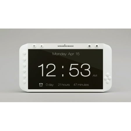 Forte 9 Extra Loud Alarm Clock For Seniors and Heavy Sleepers FREE PILL BOX by Screaming Meanie