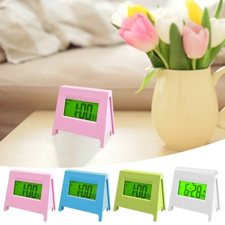 GFHFHITJ Mini Lcd Student Alarm Clock New Electronic Clock Smart Desktop Multi-Function Clock with Luminous Temperature Calendar