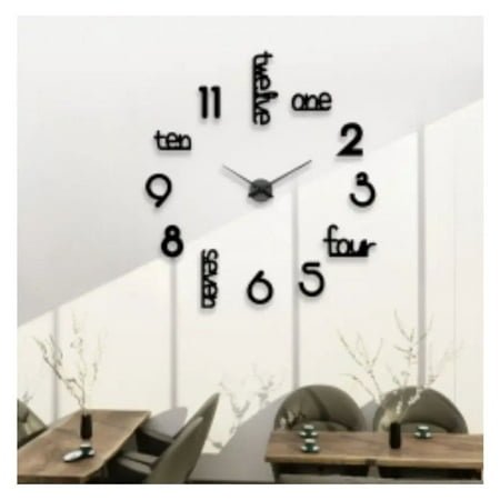 Giant Frameless Wall Clock - Extra Large Silent Modern Clock for Living Room & Office Decor