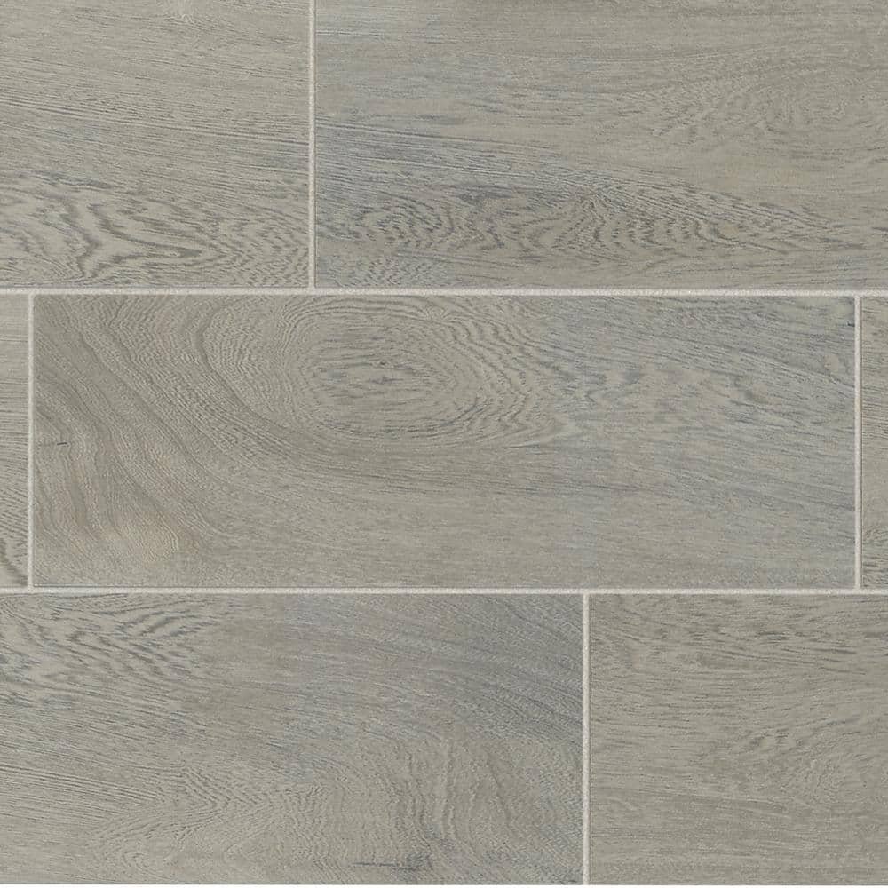 Glenwood Fog 7 in. x 20 in. Ceramic Floor and Wall Tile...