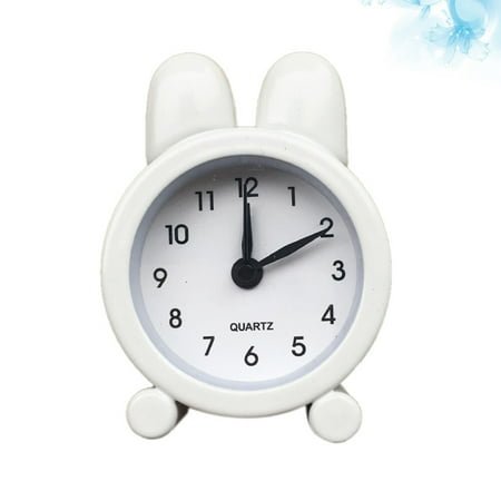 GOOHOCHY White Metal Alarm Clock for Home Use and Delicate Design Easy to Set Silent Operation 1pc