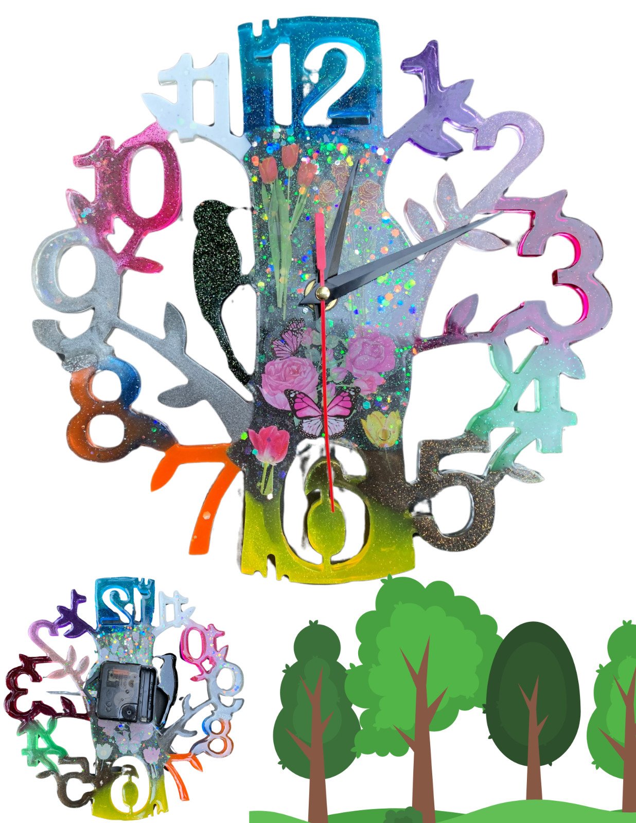 Handcrafted Unique wall clock