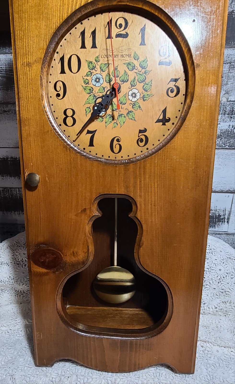 Handmade Country Home Wall Clock~Chimes On The Hour, Pendulum....Works Great!