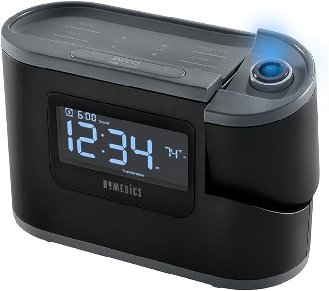 Homedics Soundspa® Recharged Alarm Clock & White Noise Machine, 8 Nature Sounds