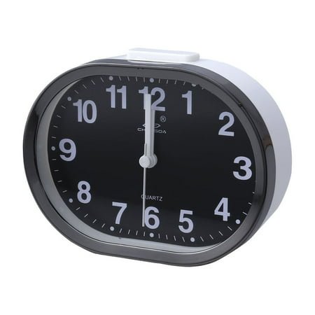 HOMEMAXS Multi Color Silent Quartz Alarm Clock with Snooze Light Function for Timekeeping 4.5 x 3.5 Inches