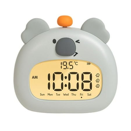 Household Animal Small Alarm Clock for Kids Rechargeable Dimming Night Lig