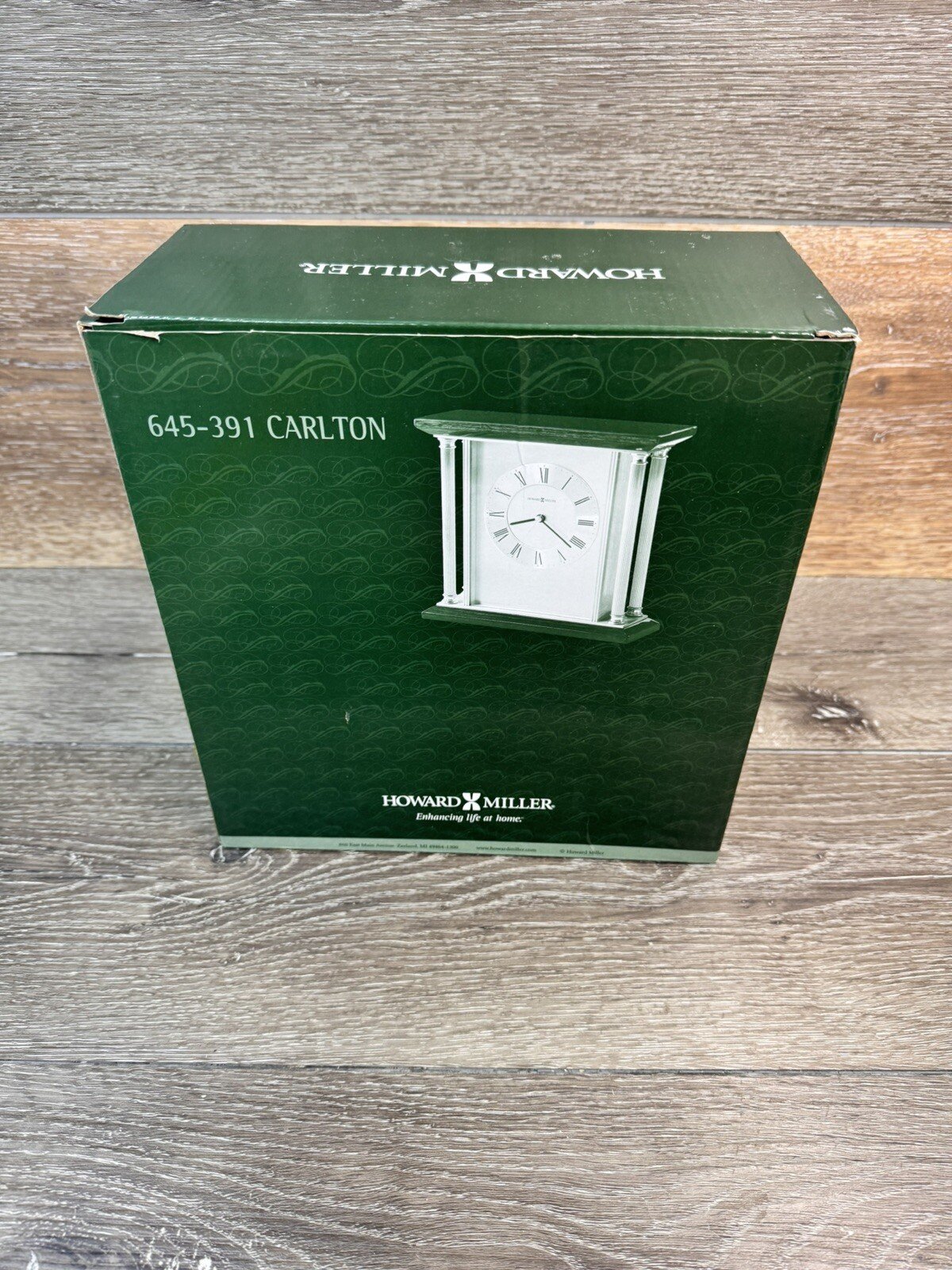 Howard Miller Carlton Table Clock 645391 Elegant Rosewood Quartz Timepiece