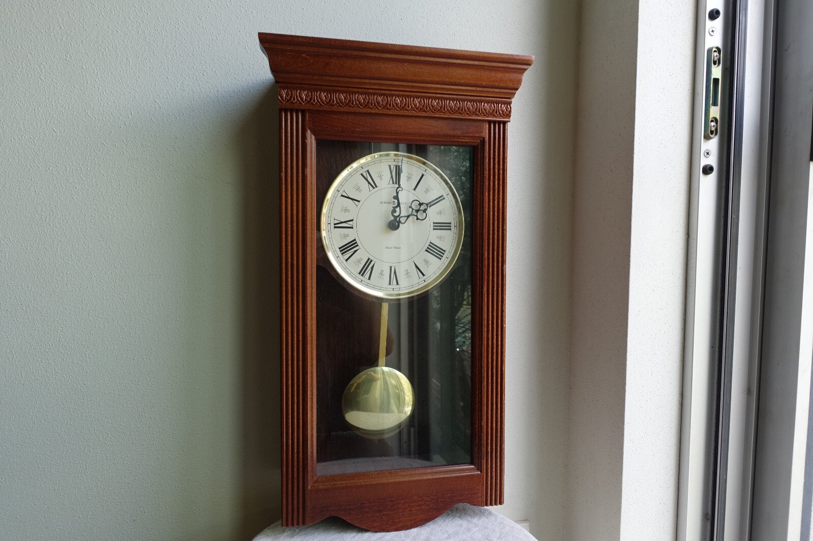 Howard Miller Eastmont Dual Chime Wall Clock 620-154 Windsor Cherry Made in USA