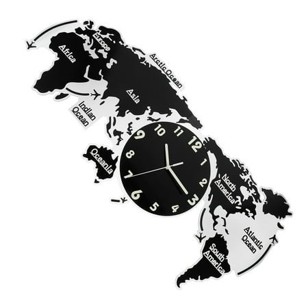 ifundom world map clock Acrylic Timekeeping Families Children's Room 1Set