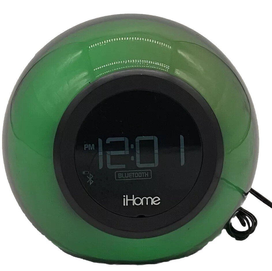 iHome iBT29 Bluetooth Color Changing Dual Alarm Clock FM Radio
