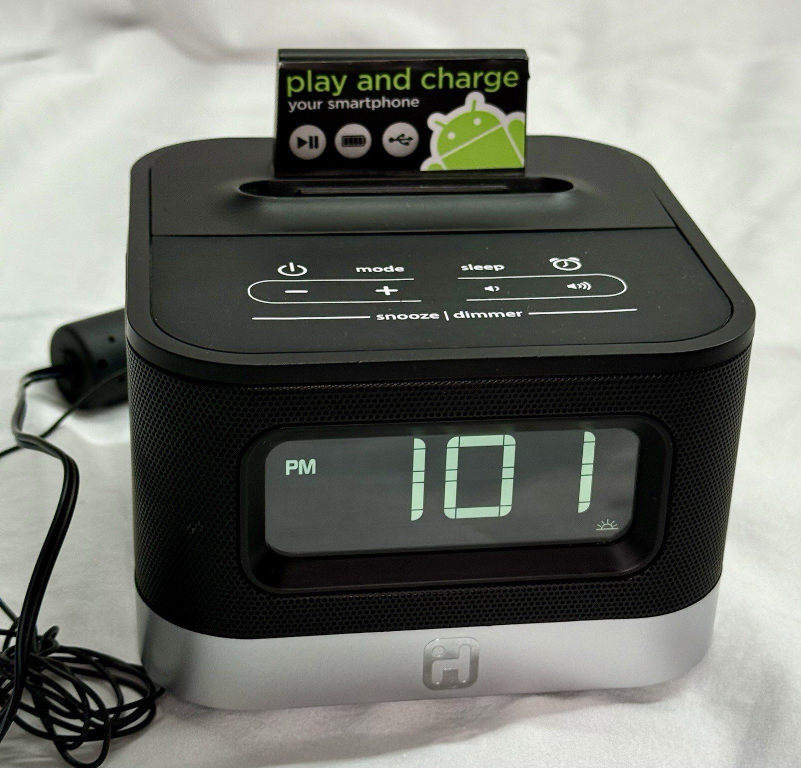 iHome iC50 FM Stereo Alarm Clock Radio Dock Android Smartphones Programmable