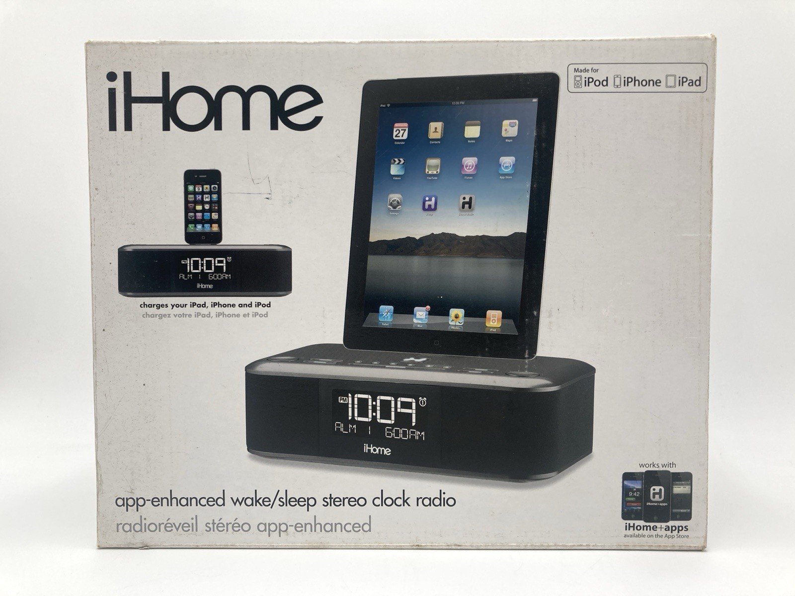 iHome iD95GZ Stereo Dual Alarm FM Clock Radio iPad/iPod/iPhone NEW IN BOX