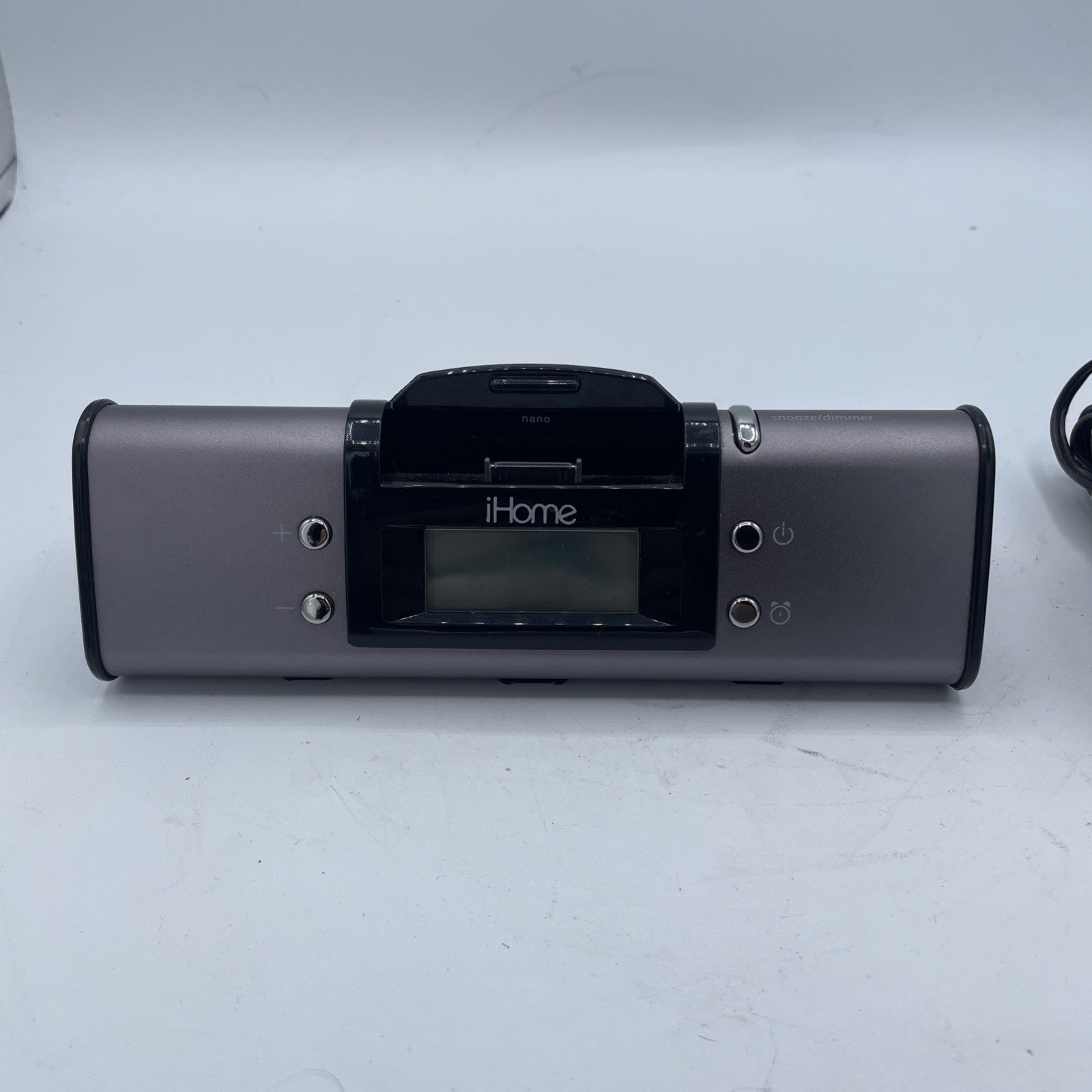 iHome Model iH16 iPod Docking Station Alarm Clock Stereo System w/ Cord ~ Tested