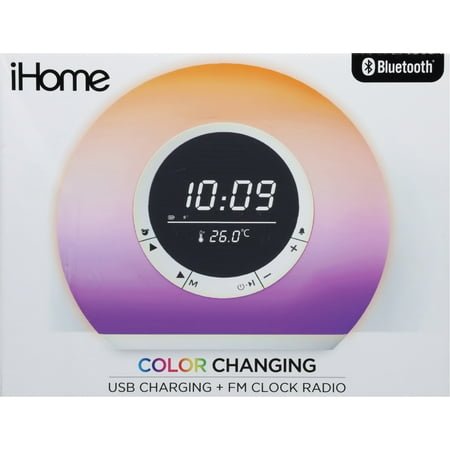 iHome USB Charging + FM Color Changing Clock Radio 1 ea