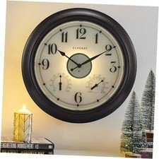 Illuminated Indoor Outdoor Clocks Waterproof 18 inch with Smart Sensor,Large