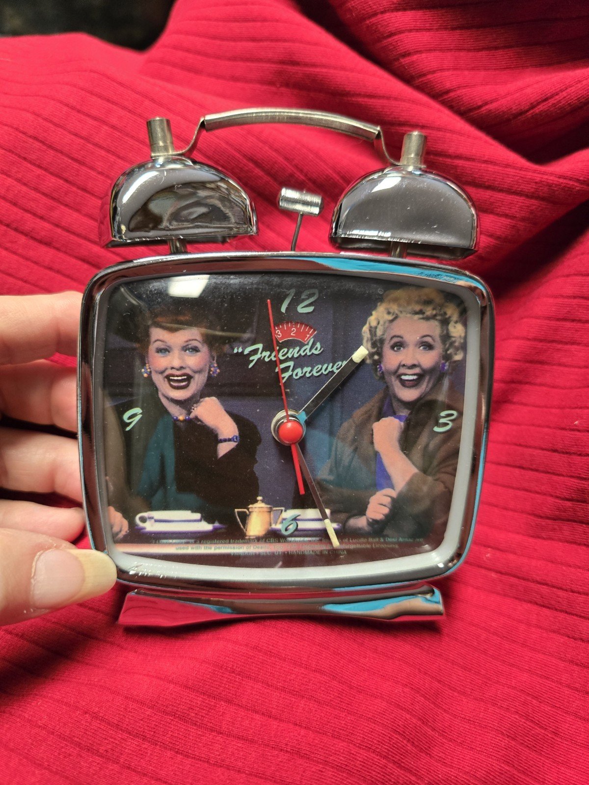 I Love Lucy "Friends Forever" Twin Bell Alarm Clock New