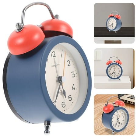 IMIKEYA Living Room Alarm Clock Dark Blue Glass 1Pcs