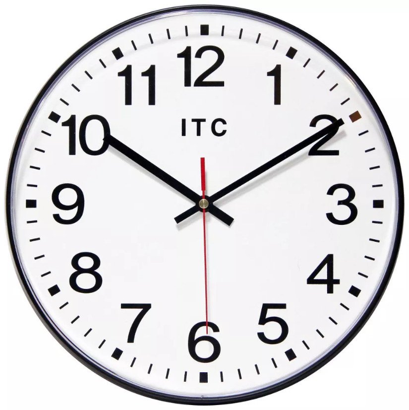 Infinity Instruments 12" Prosaic Wall Clock Black