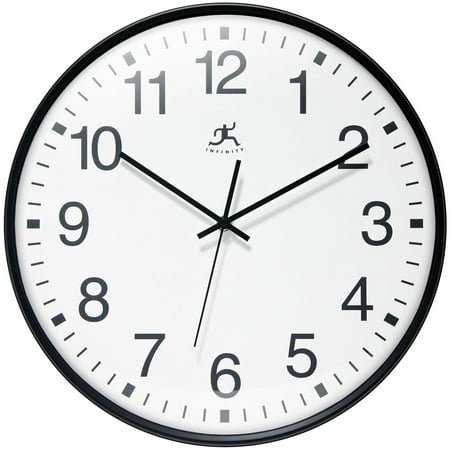 Infinity Instruments Apollo Wall Clock, Black, 15